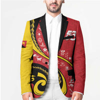 Papua New Guinea 50th Independence Anniversary Blazer Special Style Red Version - Polynesian Pride