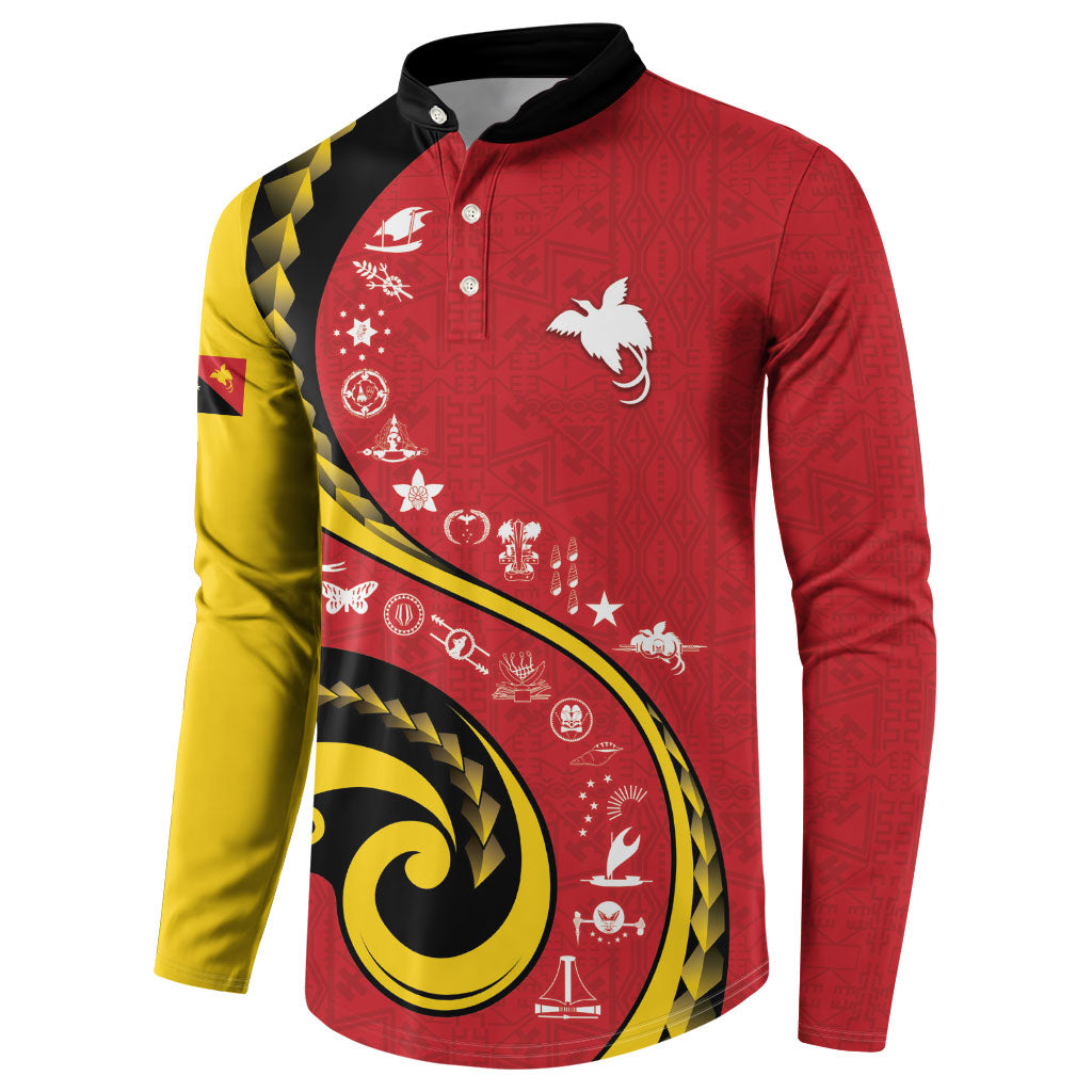 Papua New Guinea Independence Button Sweatshirt Special Style Red Version LT05 - Polynesian Pride