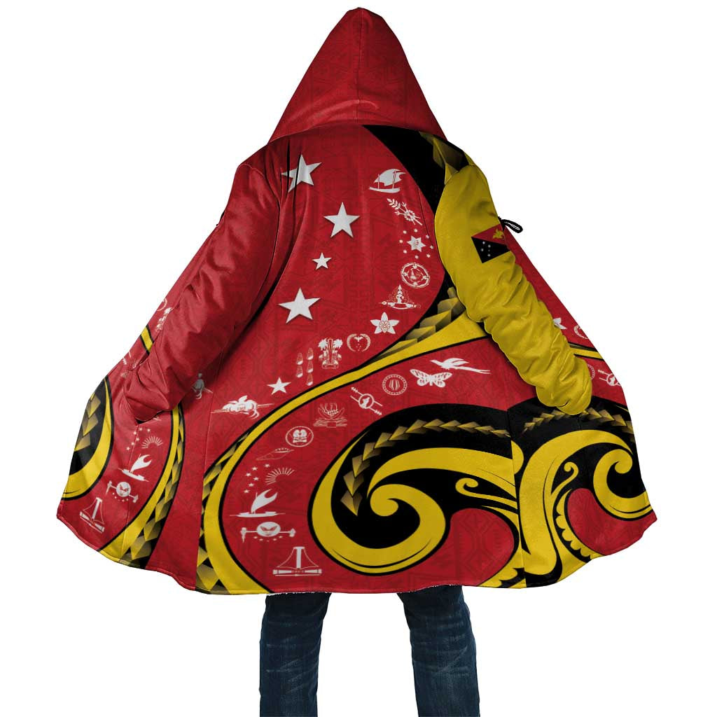 Papua New Guinea 50th Independence Anniversary Cloak Special Style Red Version - Polynesian Pride