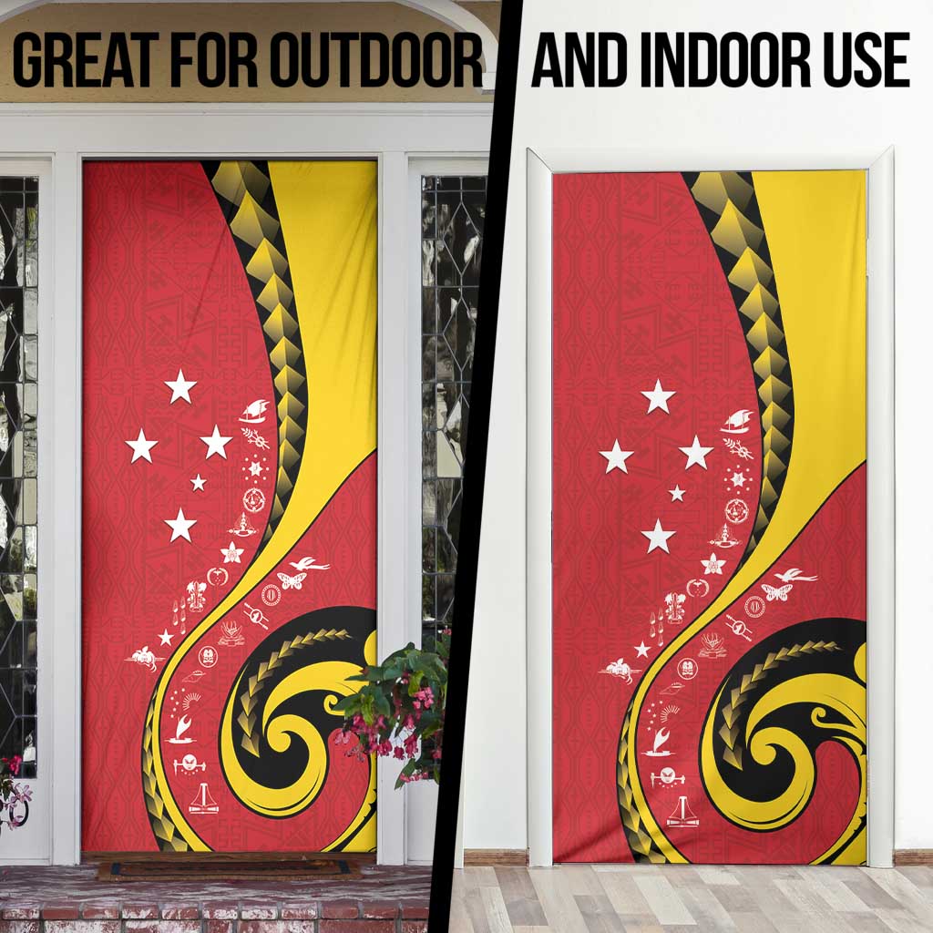 Papua New Guinea 50th Independence Anniversary Door Cover Special Style Red Version - Polynesian Pride