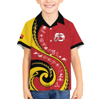 Papua New Guinea 50th Independence Anniversary Hawaiian Shirt Special Style Red Version - Polynesian Pride