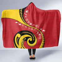 Papua New Guinea Independence Hooded Blanket Special Style Red Version LT05 One Size Red - Polynesian Pride