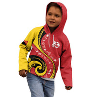 Papua New Guinea 50th Independence Anniversary Kid Hoodie Special Style Red Version - Polynesian Pride