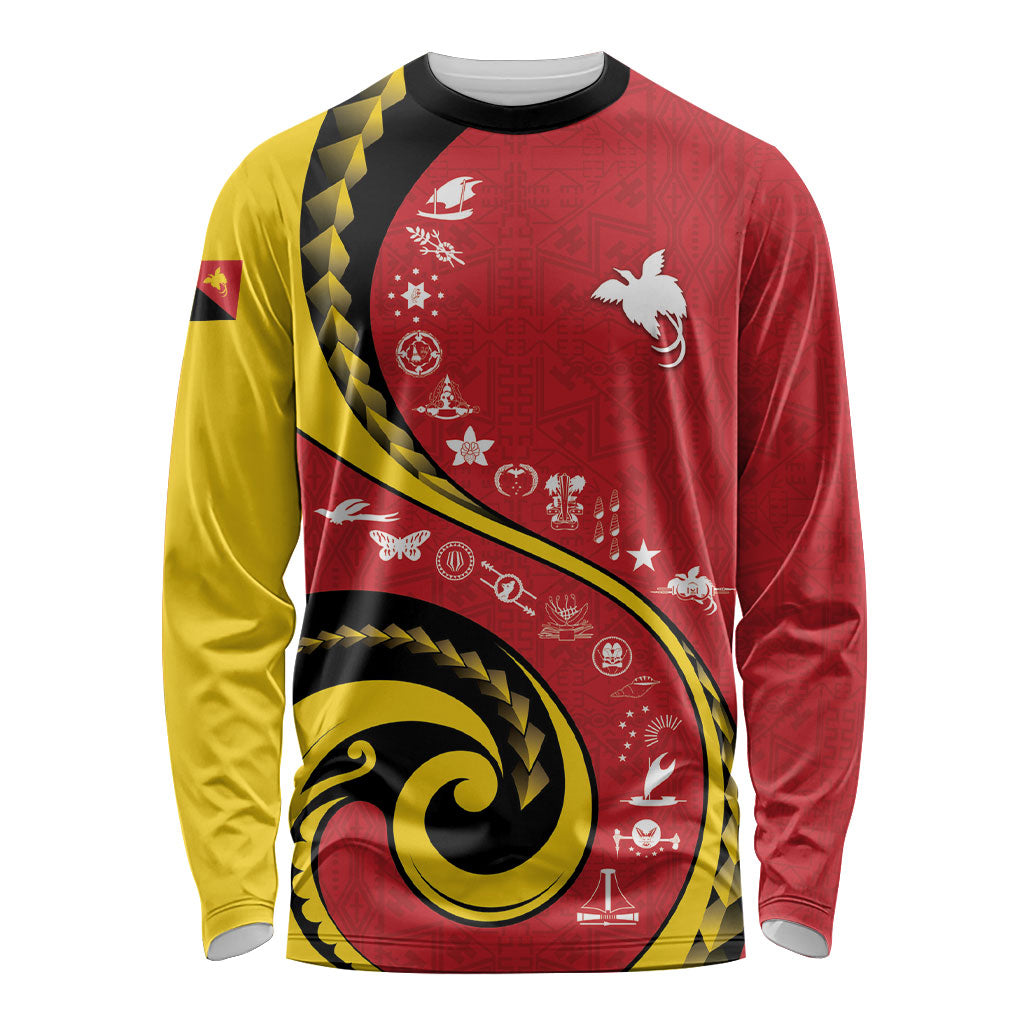 Papua New Guinea Independence Long Sleeve Shirt Special Style Red Version LT05 Unisex Red - Polynesian Pride