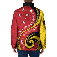 Papua New Guinea 50th Independence Anniversary Padded Jacket Special Style Red Version - Polynesian Pride