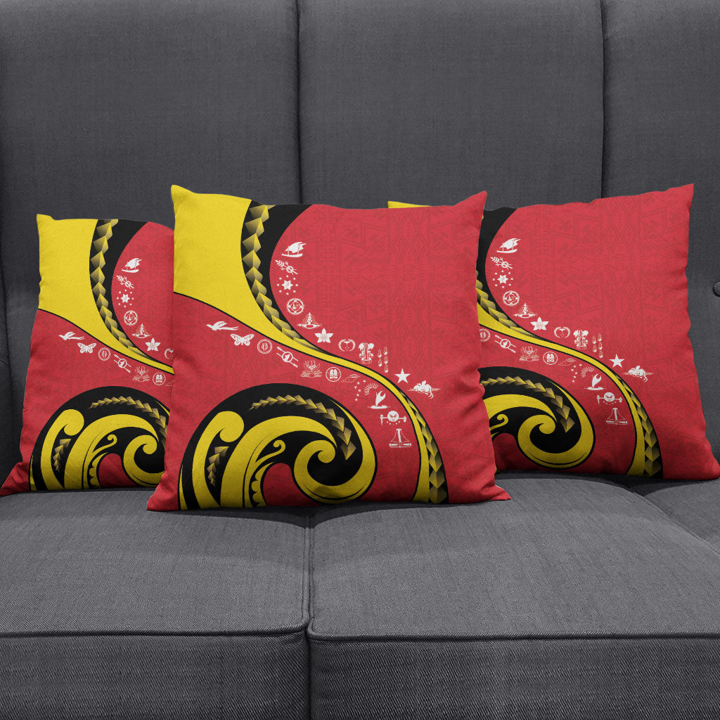 Papua New Guinea Independence Pillow Cover Special Style Red Version LT05 - Polynesian Pride