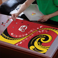 Papua New Guinea 50th Independence Anniversary Puzzle Special Style Red Version - Polynesian Pride