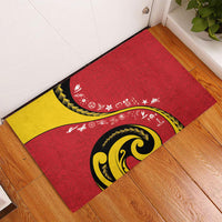 Papua New Guinea Independence Rubber Doormat Special Style Red Version LT05 - Polynesian Pride