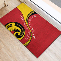 Papua New Guinea Independence Rubber Doormat Special Style Red Version LT05 - Polynesian Pride