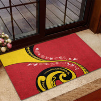 Papua New Guinea Independence Rubber Doormat Special Style Red Version LT05 - Polynesian Pride
