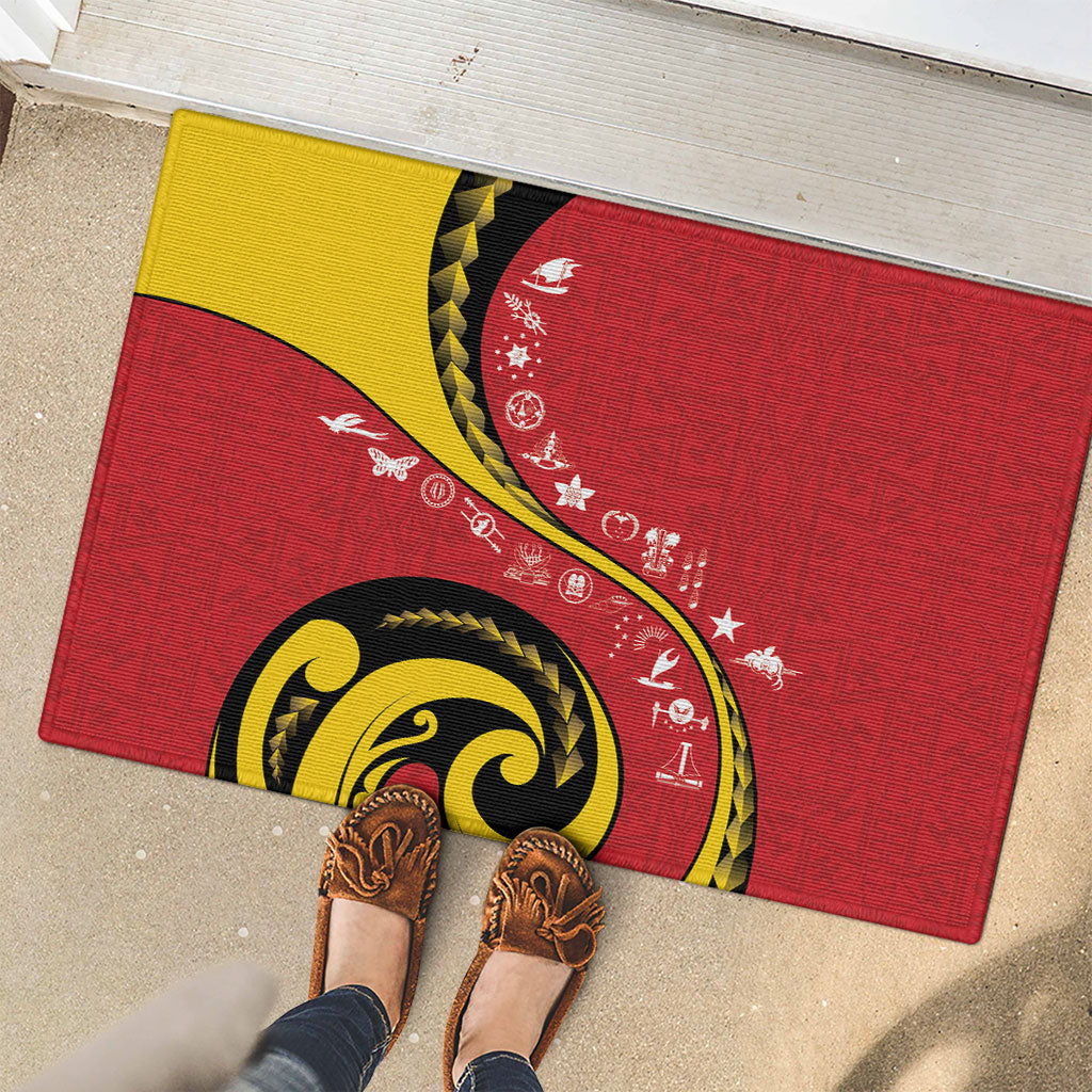 Papua New Guinea Independence Rubber Doormat Special Style Red Version LT05 - Polynesian Pride