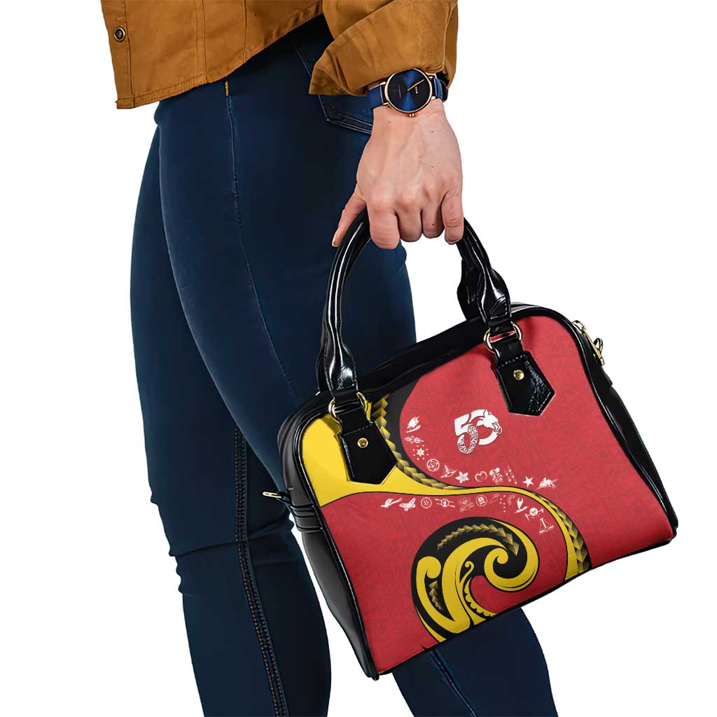 Papua New Guinea 50th Independence Anniversary Shoulder Handbag Special Style Red Version - Polynesian Pride