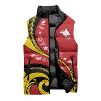 Papua New Guinea Independence Sleeveless Puffer Jacket Special Style Red Version LT05 - Polynesian Pride