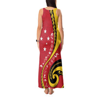Papua New Guinea 50th Independence Anniversary Tank Maxi Dress Special Style Red Version - Polynesian Pride