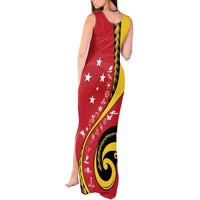 Papua New Guinea 50th Independence Anniversary Tank Maxi Dress Special Style Red Version - Polynesian Pride