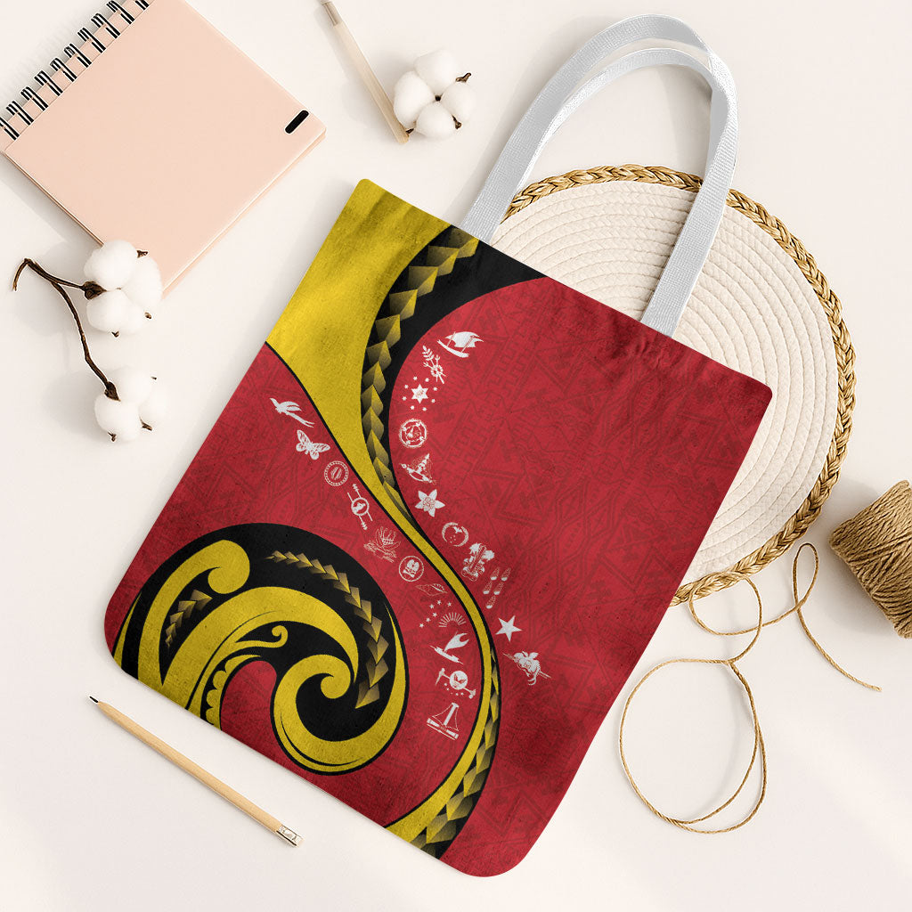 Papua New Guinea Independence Tote Bag Special Style Red Version LT05 White Strap One Size Red - Polynesian Pride