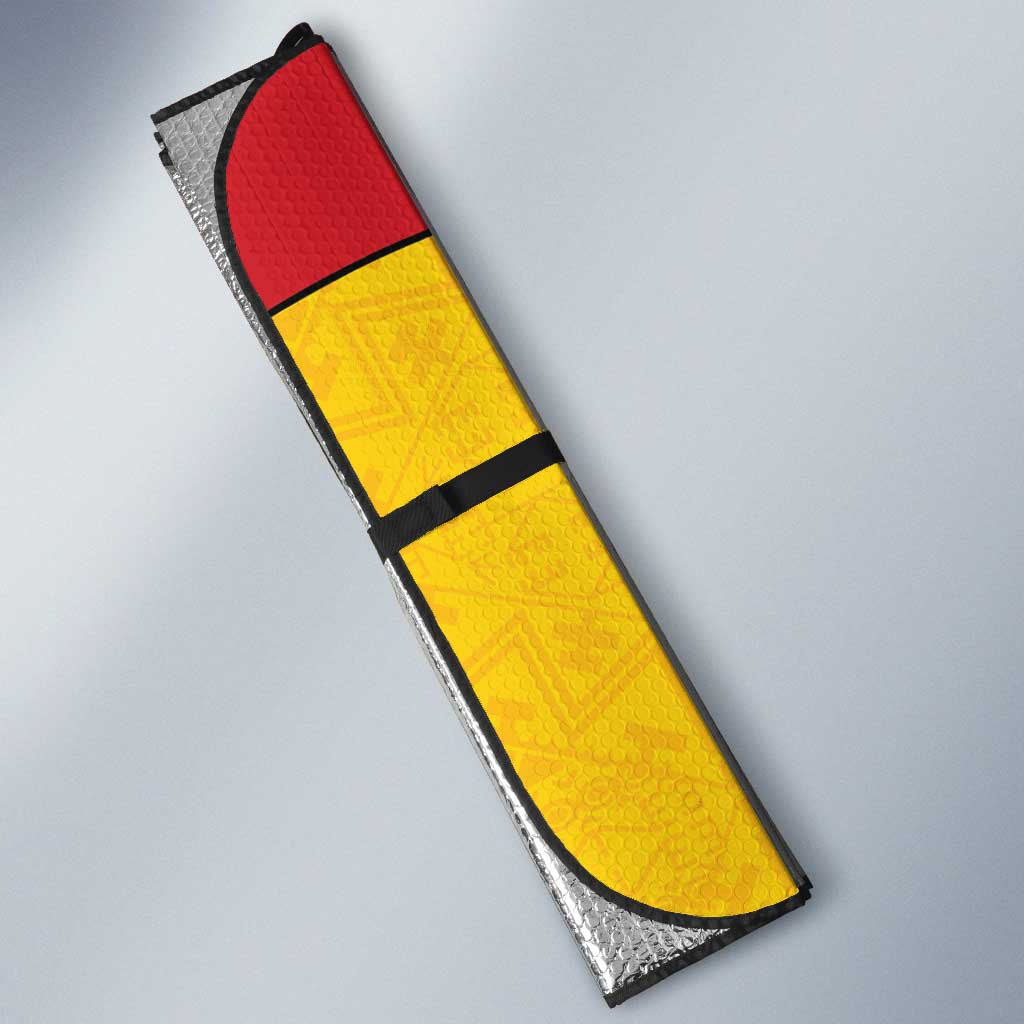 Papua New Guinea 50th Independence Anniversary Auto Sun Shade Special Style Yellow Version - Polynesian Pride