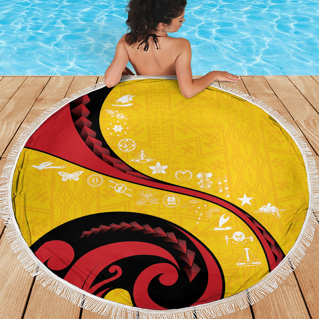 Papua New Guinea Independence Beach Blanket Special Style Yellow Version LT05 - Polynesian Pride
