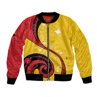 Papua New Guinea Independence Bomber Jacket Special Style Yellow Version LT05 Unisex Yellow - Polynesian Pride