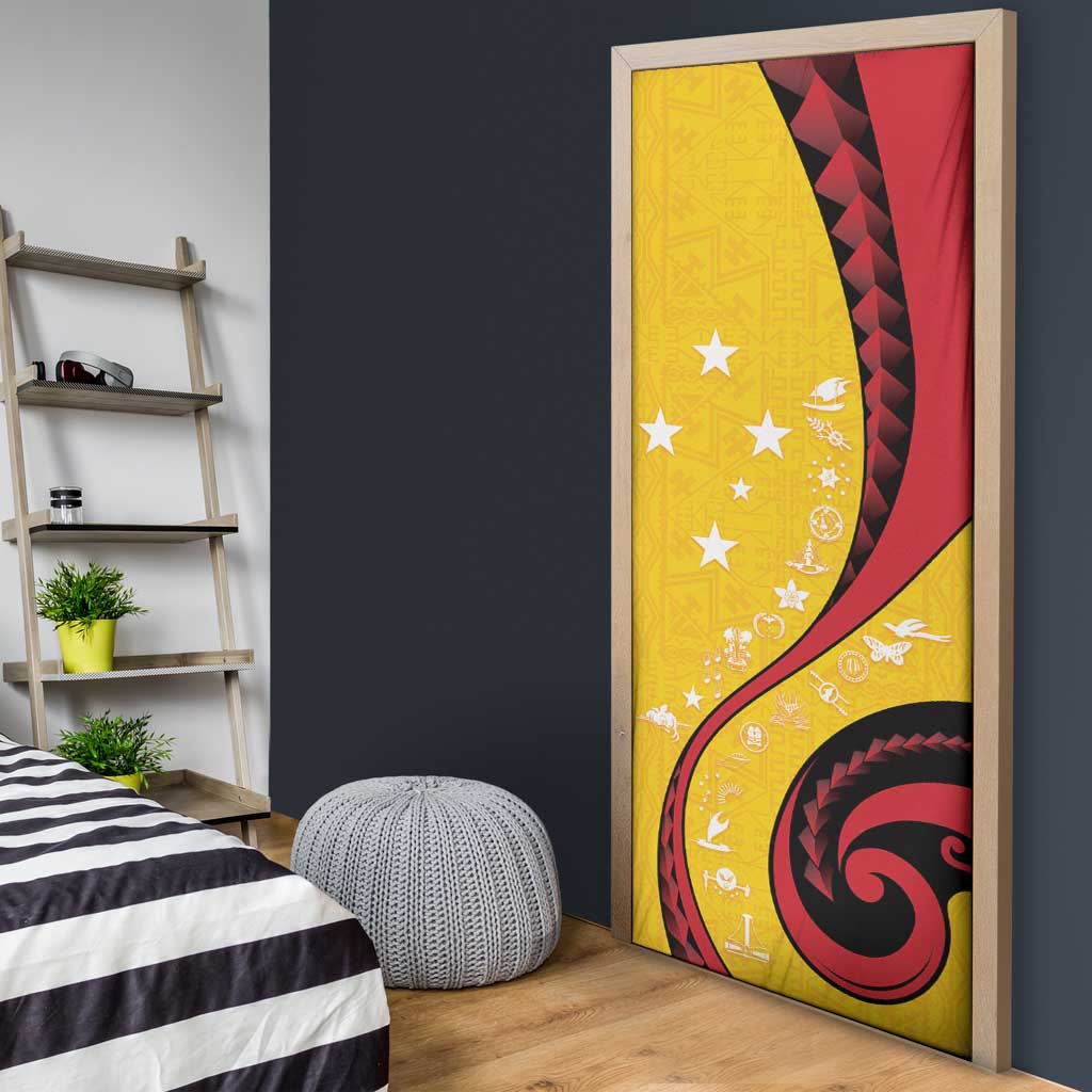 Papua New Guinea 50th Independence Anniversary Door Cover Special Style Yellow Version - Polynesian Pride