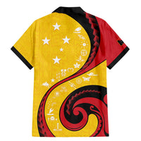Papua New Guinea 50th Independence Anniversary Family Matching Mermaid Dress and Hawaiian Shirt Special Style Yellow Version LT05 - Polynesian Pride