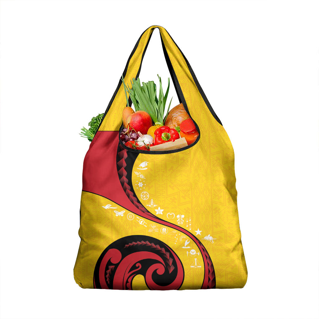 Papua New Guinea Independence Grocery Bag Special Style Yellow Version LT05 1-pack One Size Yellow - Polynesian Pride