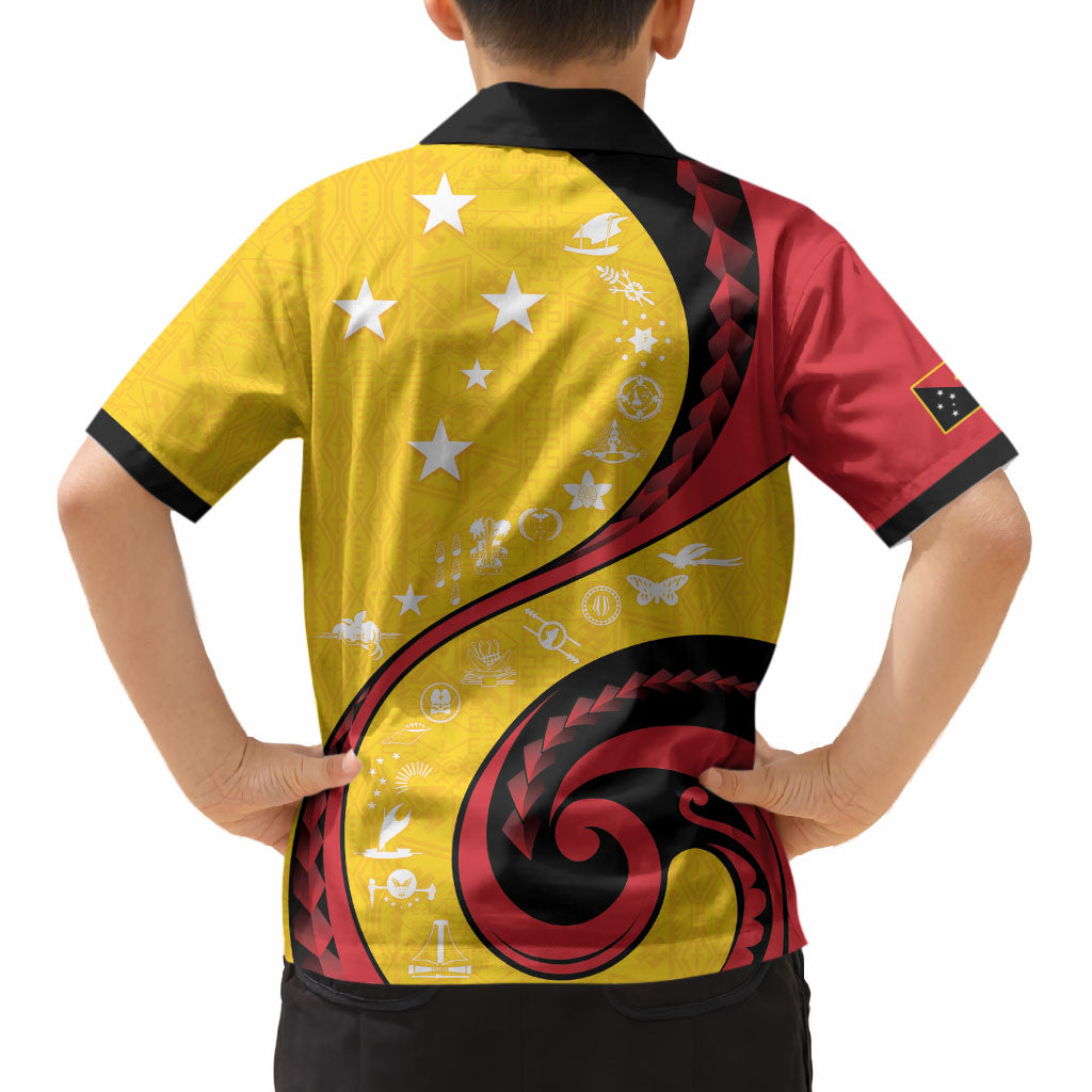 Papua New Guinea Independence Kid Hawaiian Shirt Special Style Yellow Version LT05 - Polynesian Pride