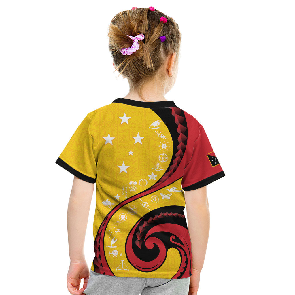 Papua New Guinea Independence Kid T Shirt Special Style Yellow Version LT05 - Polynesian Pride