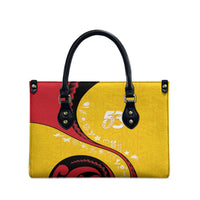 Papua New Guinea 50th Independence Anniversary Leather Bag Special Style Yellow Version - Polynesian Pride