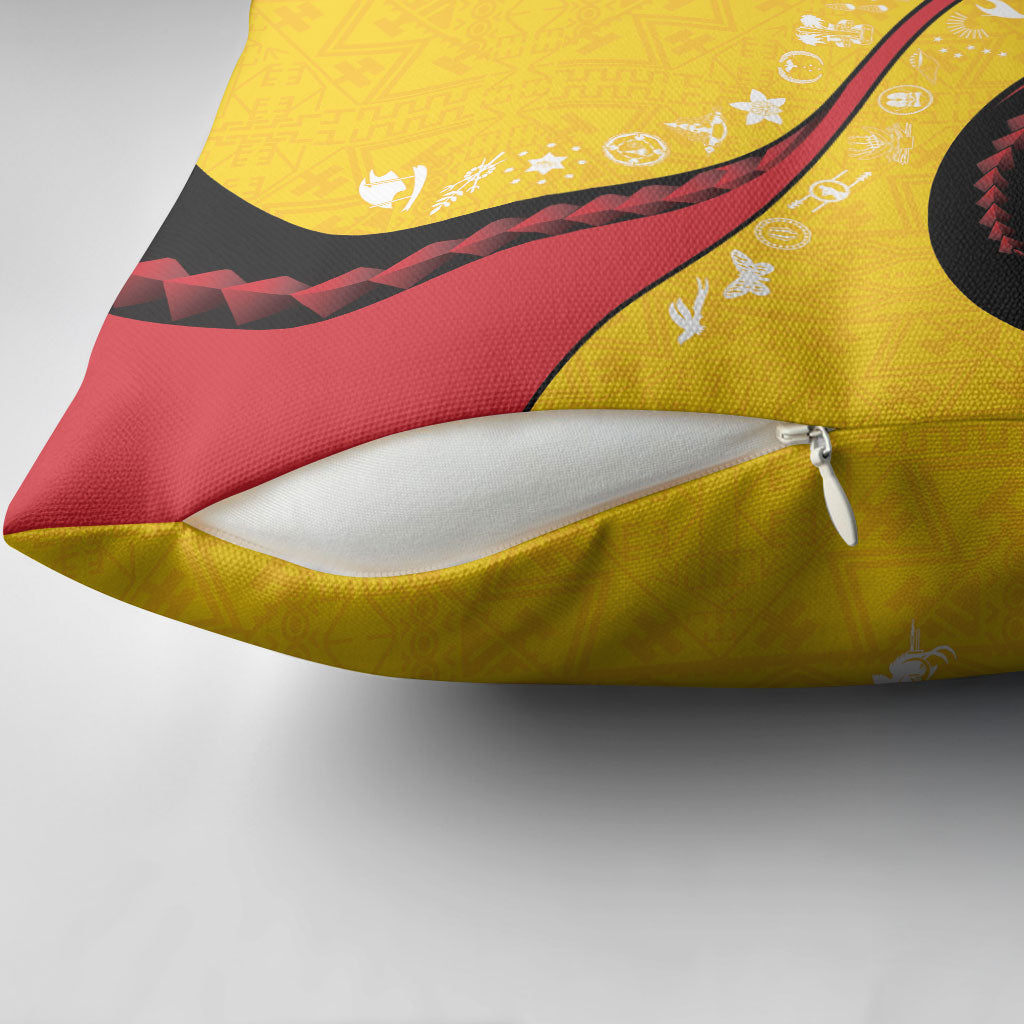 Papua New Guinea Independence Pillow Cover Special Style Yellow Version LT05 - Polynesian Pride