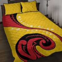 Papua New Guinea Independence Quilt Bed Set Special Style Yellow Version LT05 Yellow - Polynesian Pride