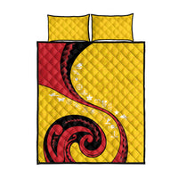 Papua New Guinea Independence Quilt Bed Set Special Style Yellow Version LT05 - Polynesian Pride