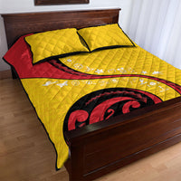 Papua New Guinea Independence Quilt Bed Set Special Style Yellow Version LT05 - Polynesian Pride