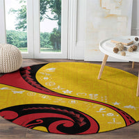 Papua New Guinea Independence Round Carpet Special Style Yellow Version LT05 - Polynesian Pride