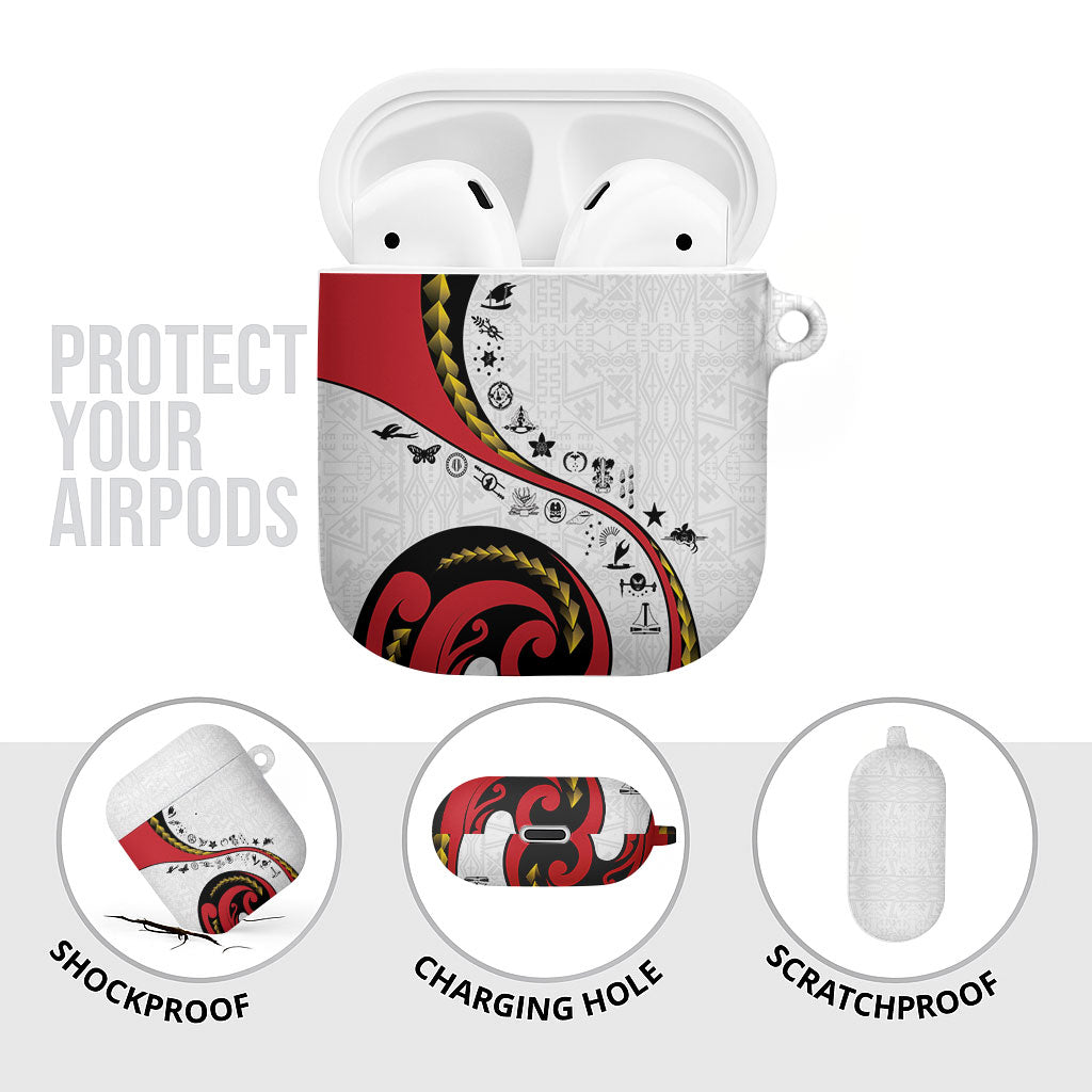 Papua New Guinea Independence AirPods Case Special Style White Version LT05 - Polynesian Pride