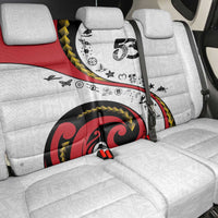 Papua New Guinea 50th Independence Anniversary Back Car Seat Cover Special Style White Version - Polynesian Pride