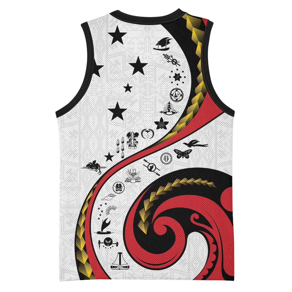 Papua New Guinea 50th Independence Anniversary Basketball Jersey Special Style White Version - Polynesian Pride