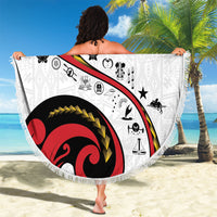 Papua New Guinea Independence Beach Blanket Special Style White Version LT05 - Polynesian Pride