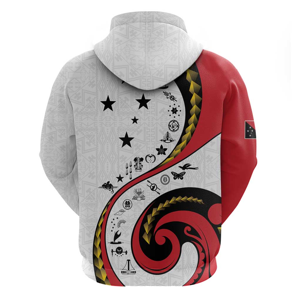 Papua New Guinea 50th Independence Anniversary Hoodie Special Style White Version - Polynesian Pride