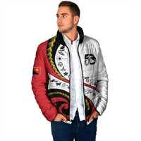 Papua New Guinea 50th Independence Anniversary Padded Jacket Special Style White Version - Polynesian Pride