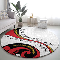 Papua New Guinea Independence Round Carpet Special Style White Version LT05 - Polynesian Pride