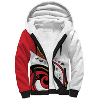 Papua New Guinea Independence Sherpa Hoodie Special Style White Version LT05 Unisex White - Polynesian Pride