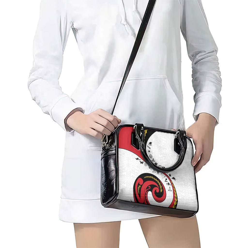 Papua New Guinea Independence Shoulder Handbag Special Style White Version LT05 - Polynesian Pride