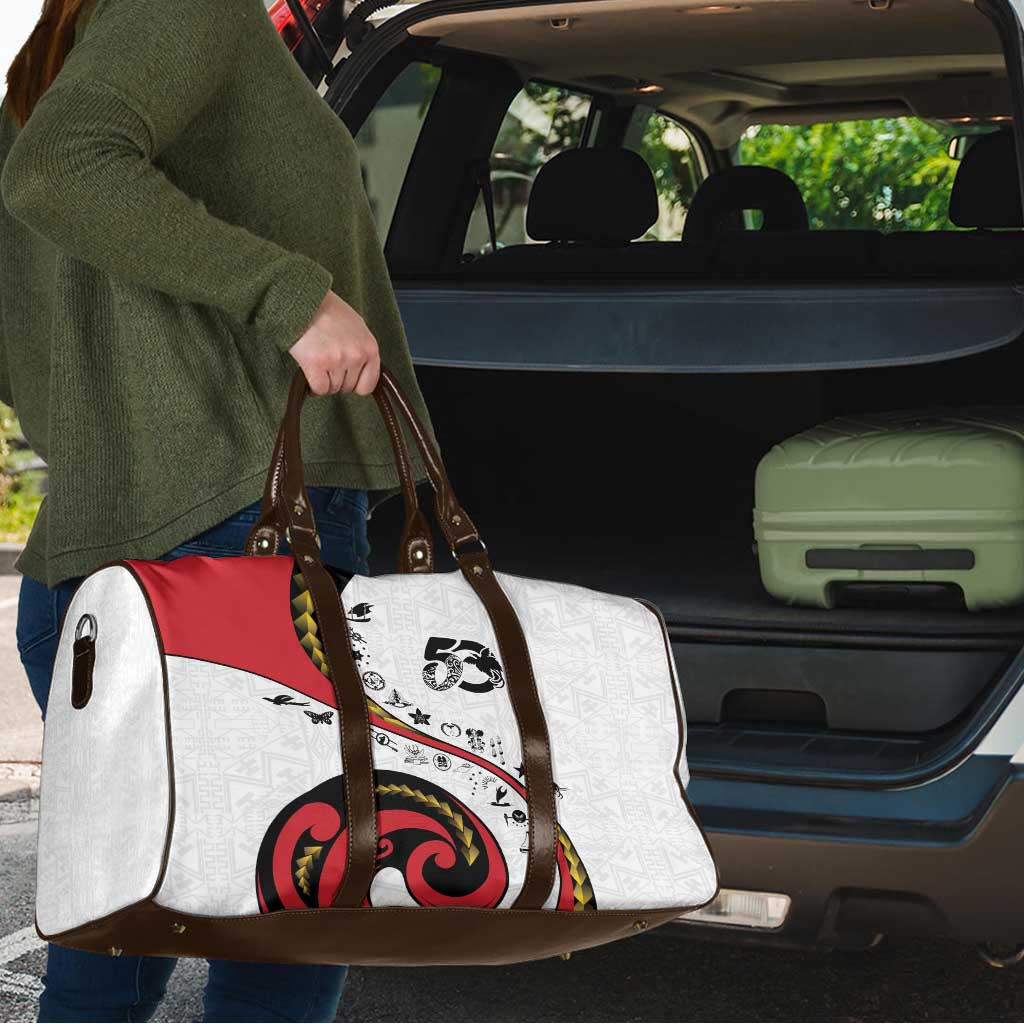 Papua New Guinea 50th Independence Anniversary Travel Bag Special Style White Version - Polynesian Pride