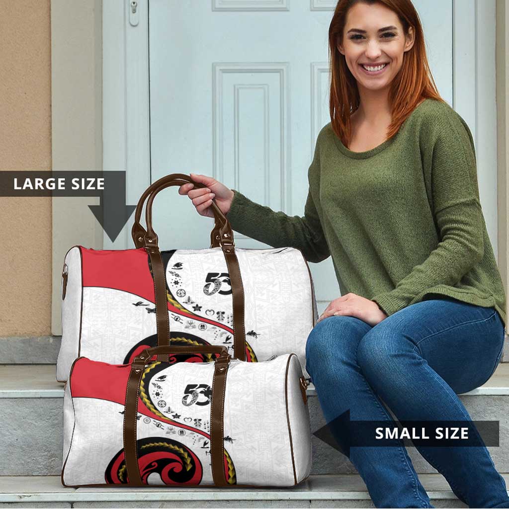 Papua New Guinea 50th Independence Anniversary Travel Bag Special Style White Version - Polynesian Pride