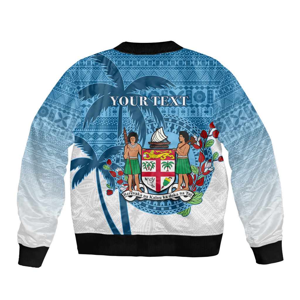 Personalized Fiji Bomber Jacket Coat Of Arms Tagimoucia With Fijian Tapa Pattern LT05 - Polynesian Pride