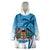 Personalized Fiji Wearable Blanket Hoodie Coat Of Arms Tagimoucia With Fijian Tapa Pattern LT05 One Size Blue - Polynesian Pride