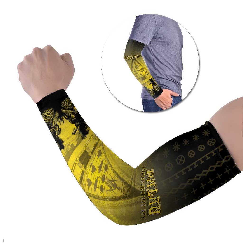 Palau Independence Day Arm Sleeves Palauan Tattoo Pattern LT05 Set of 2 Black - Polynesian Pride