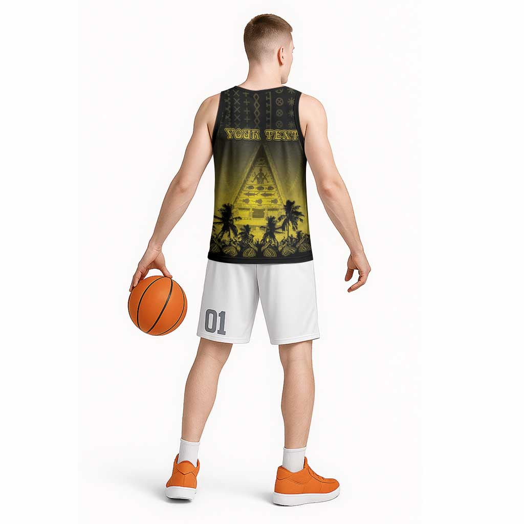 Personalised Palau Independence Day Basketball Jersey Palauan Tattoo Pattern LT05 - Polynesian Pride