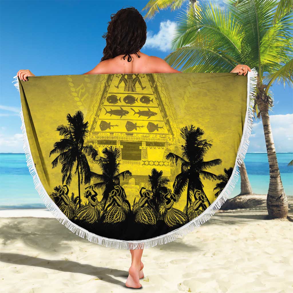 Palau Independence Day Beach Blanket Palauan Tattoo Pattern LT05 - Polynesian Pride